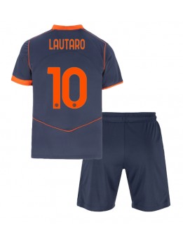 Inter Milan Lautaro Martinez #10 Dječji Rezervni Dres kompleti 2025-26 Kratak Rukavima (+ kratke hlače)